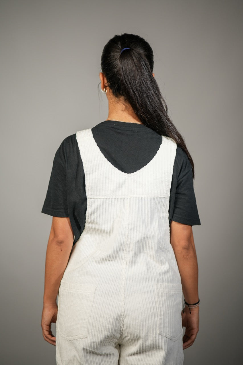 White & Brown Overalls