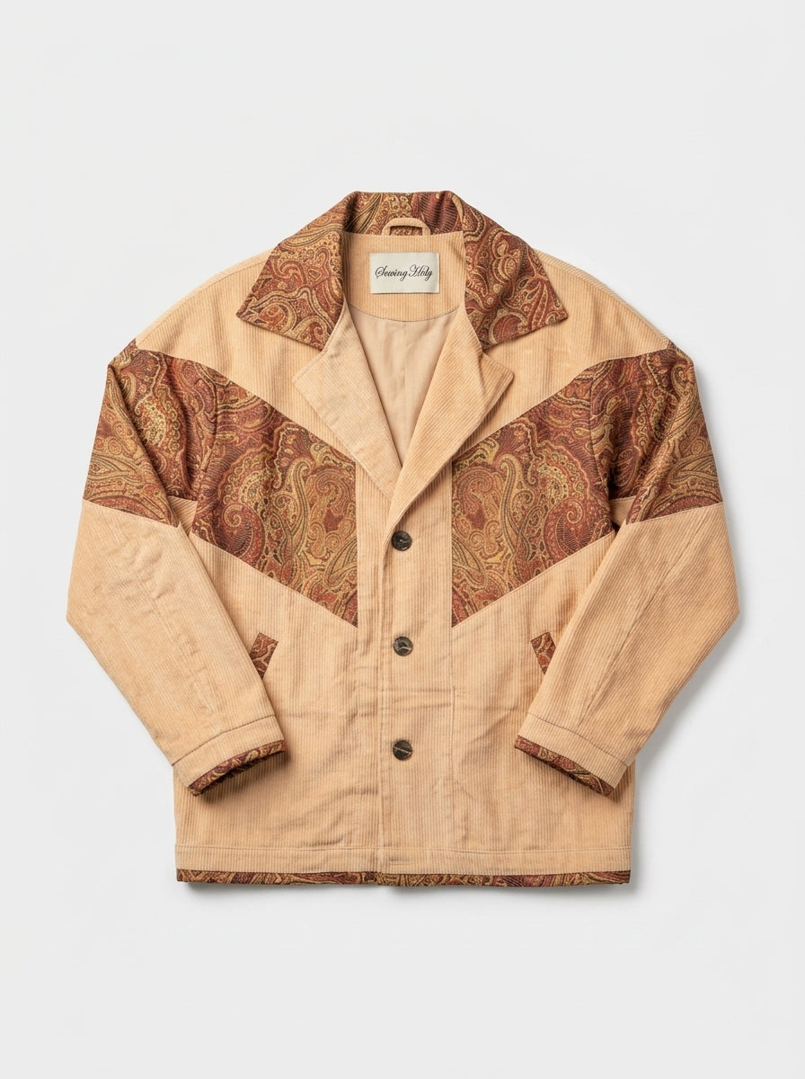 corduroy chore jacket — Flat Lay — Front | Generated by Modelize
